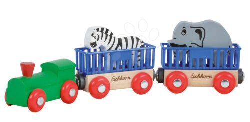 Kiegészítő vasúti pályához Train Animal Eichhorn mozdony vagonokkal és állatokkal 5 darabos 24 cm hosszú Baba játék webáruház - játék rendelés online