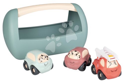 Szerszámos láda kisautókkal Vehicles Little Smoby három állatkás közlekedési eszköz 12 hó-tól Baba játék webáruház - játék rendelés online