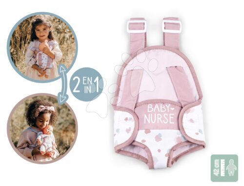 Babahordozó 42 cm játékbabának Baby Carrier Natur D'Amour Baby Nurse Smoby ergonómikus kenguru Baba játék webáruház - játék rendelés online