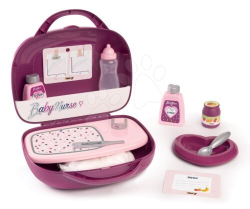 Pelenkázó szett bőröndben Violette Baby Nurse Smoby játékbabának 12 kiegészítővel Baba játék webáruház - játék rendelés online
