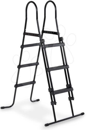 Medence létra pool ladder Exit Toys 91-107 cm magas kerethez fémváz csúszásmentes fekete Baba játék webáruház - játék rendelés online