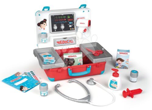 Orvosi koffer technikai felszereléssel Medical Case Smoby 12 orvosi tartozékkal és készülékkel Baba játék webáruház - játék rendelés online