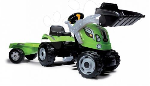 Traktor homlokrakodóval és utánfutóval Smoby Farmer Max 710109 Baba játék webáruház - játék rendelés online