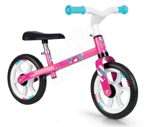 Smoby tanulóbicikli First Bike Pink fémszerkezettel és állítható üléssel 770205 Baba játék webáruház - játék rendelés online