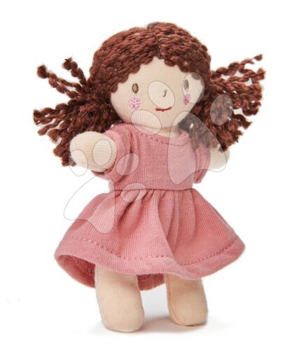 Rongybaba Mini Mimi Doll ThreadBear 12 cm pihe-puha pamutszövetből barna hajkoronával Baba játék webáruház - játék rendelés online