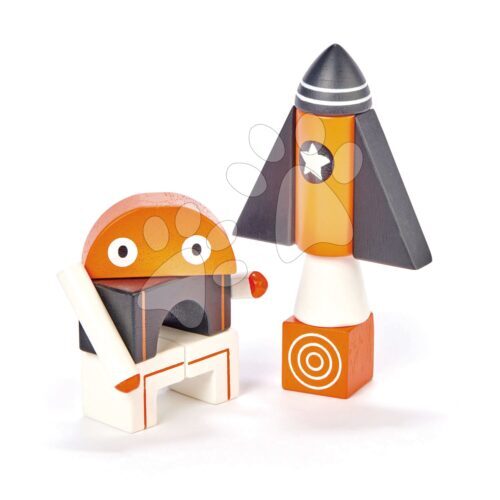 Fa mágneses építőjáték Galaxy Magblocs Tender Leaf Toys 12 világűr mintázatú építőkocka táskában Baba játék webáruház - játék rendelés online