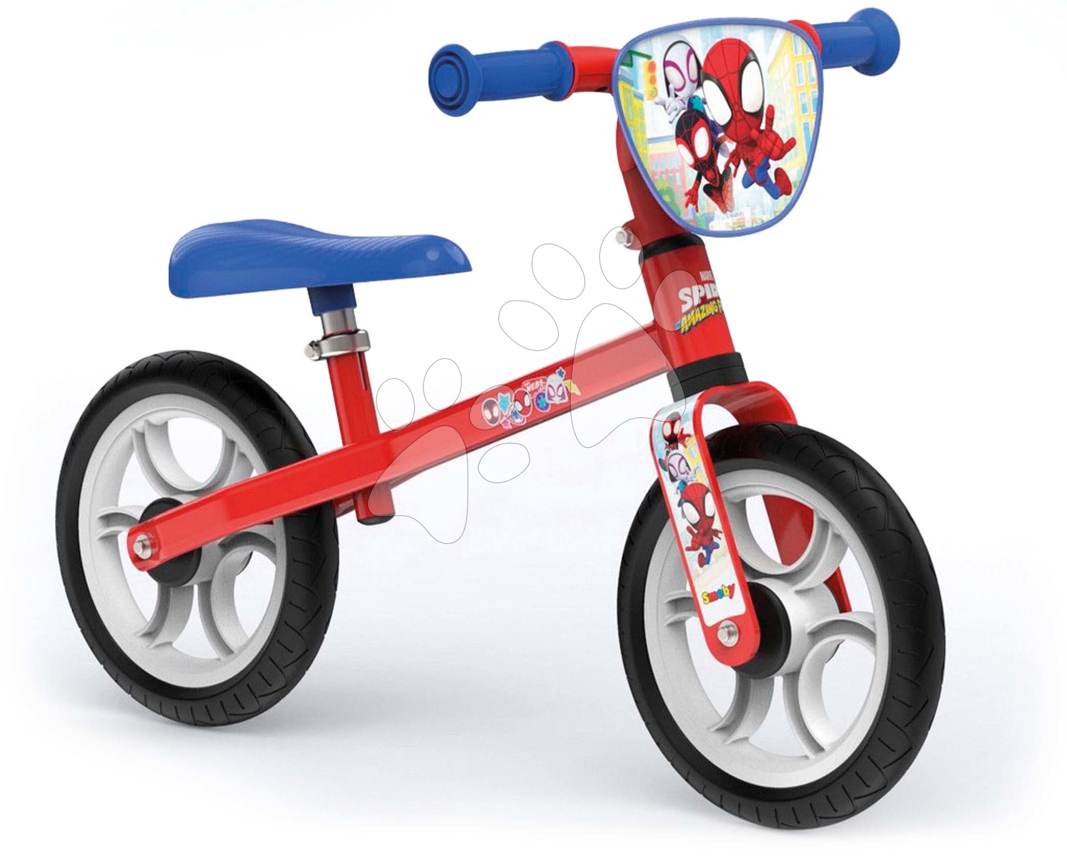 Tanulóbicikli Spidey First Bike Smoby fémszerkezettel és 33-38 cm állítható üléssel 24 hó-tól Baba játék webáruház - játék rendelés online
