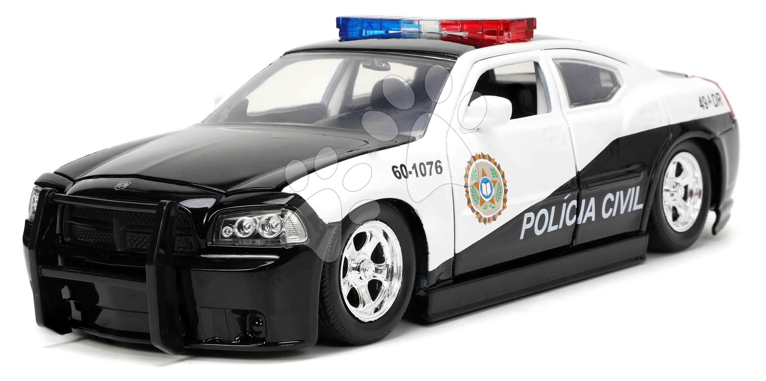 Kisautó rendőrautó Dodge Charger Fast & Furious Jada fém nyitható részekkel hossza 19 cm 1:24 Baba játék webáruház - játék rendelés online
