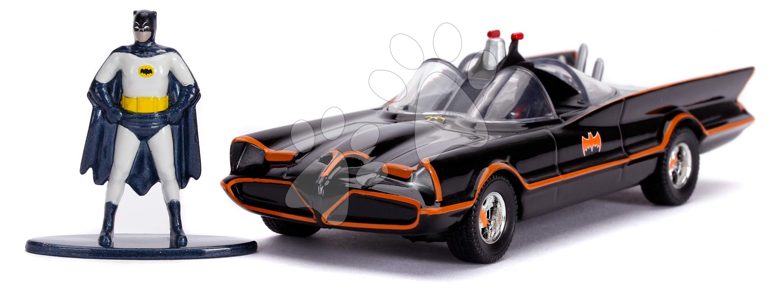 Kisautó Batman Classic Batmobil 1966 Jada fém Batman figurával hossza 12