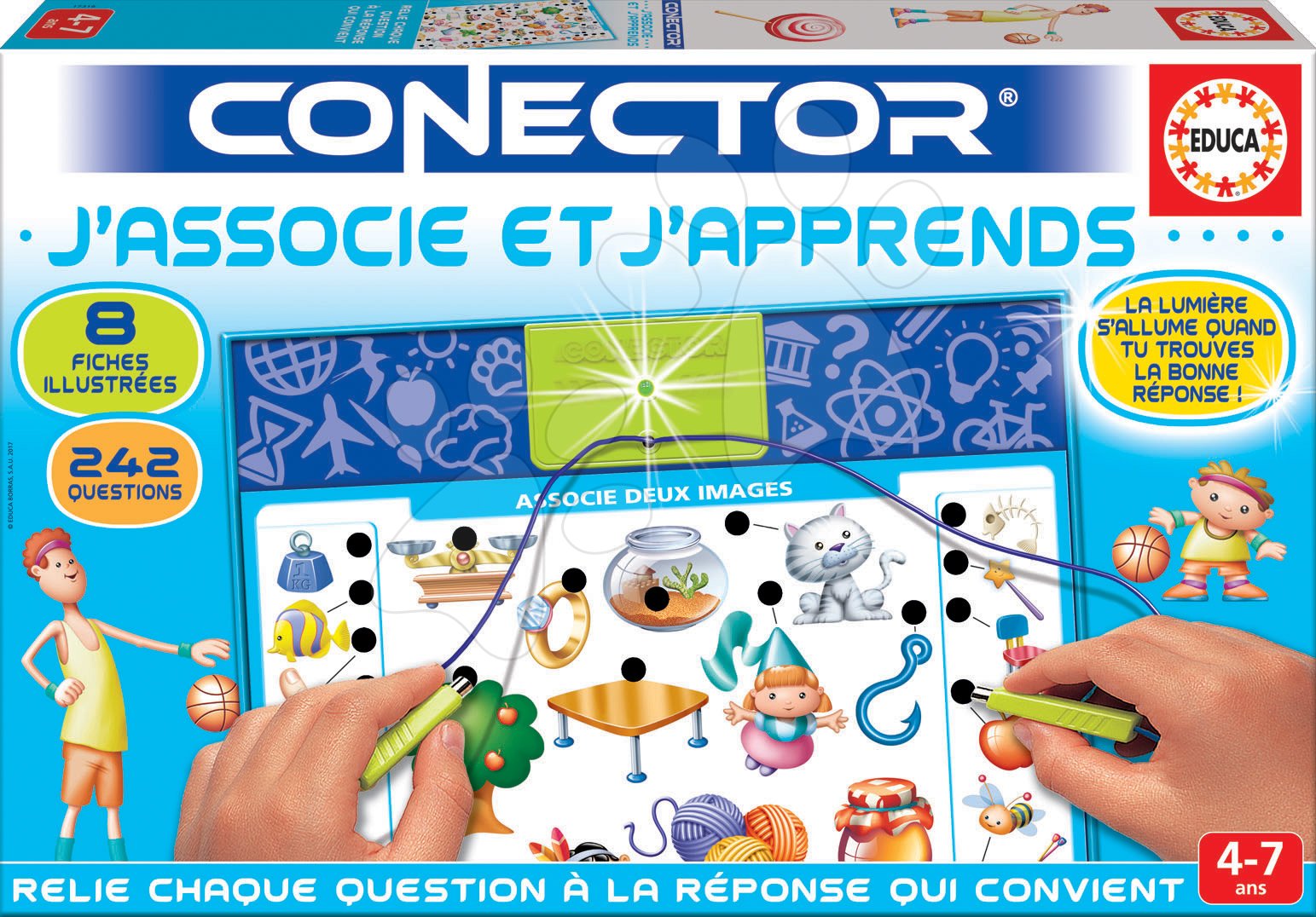 Oktatójáték Conector J'associe et J'apprends Educa francia 242 kérdés 4 - 7 éves korosztálynak Baba játék webáruház - játék rendelés online