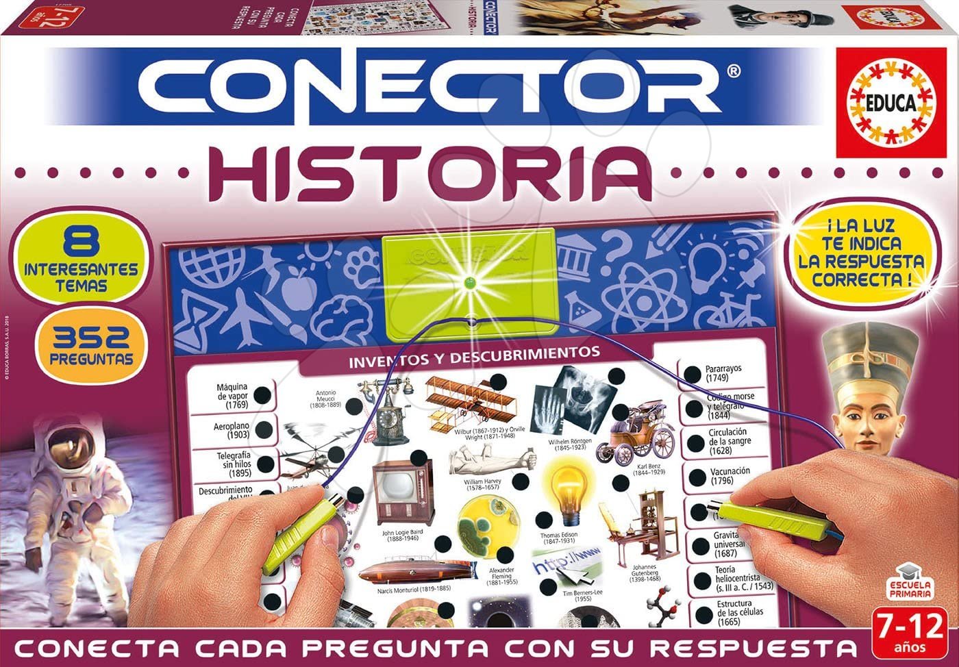 Társasjáték Conector História Educa spanyol nyelvű 352 kérdés 7-12 éves korosztálynak Baba játék webáruház - játék rendelés online