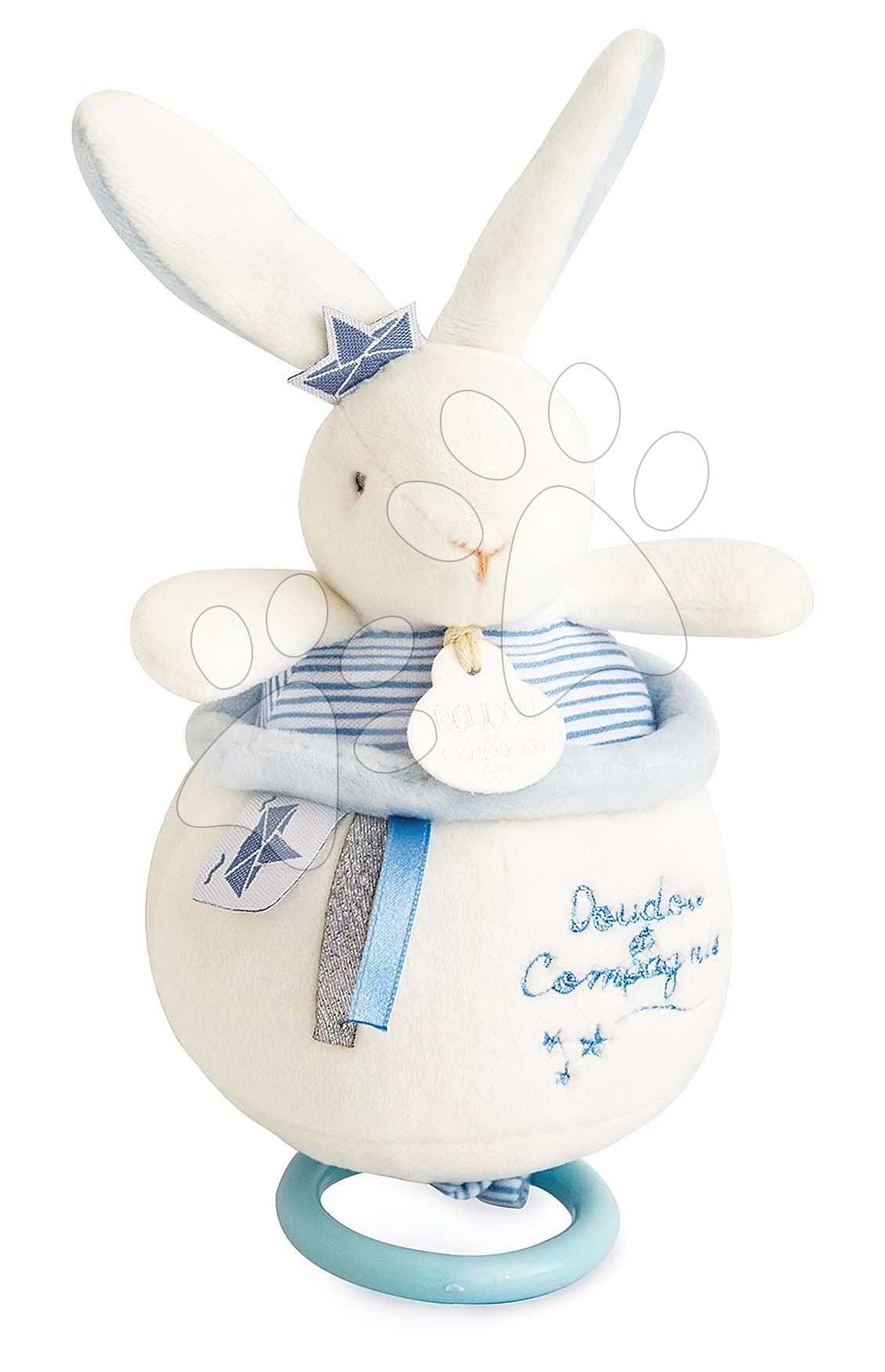 Plüss nyuszi dallammal Bunny Sailor Music Box Perlidoudou Doudou et Compagnie kék 14 cm ajándékcsomagolásban 0 hó-tól Baba játék webáruház - játék rendelés online