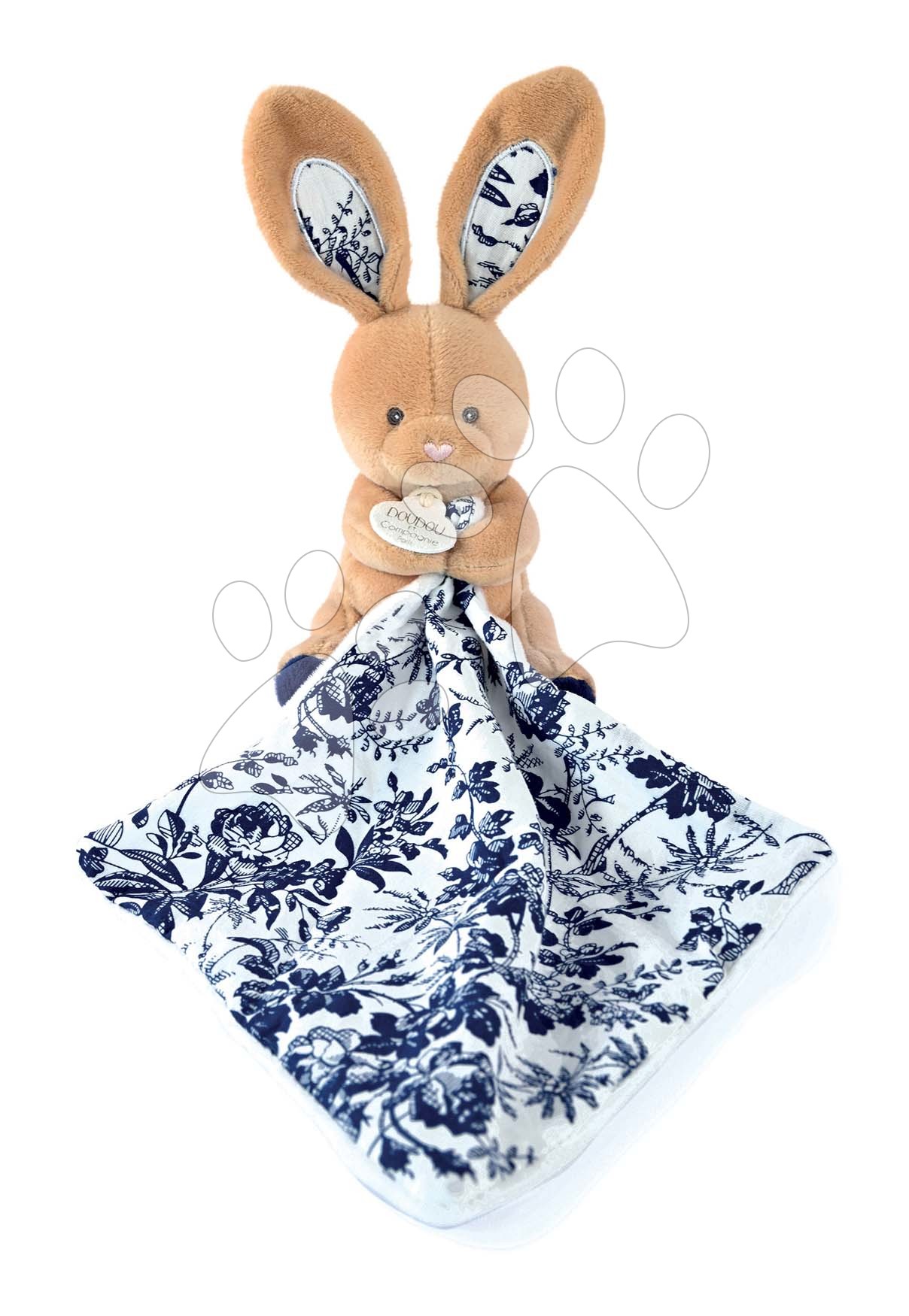 Plüss nyuszi dédelgetésre Bunny Navy Boh'aime Doudou et Compagnie kék 12 cm ajándékcsomagolásban 0 hó-tól Baba játék webáruház - játék rendelés online