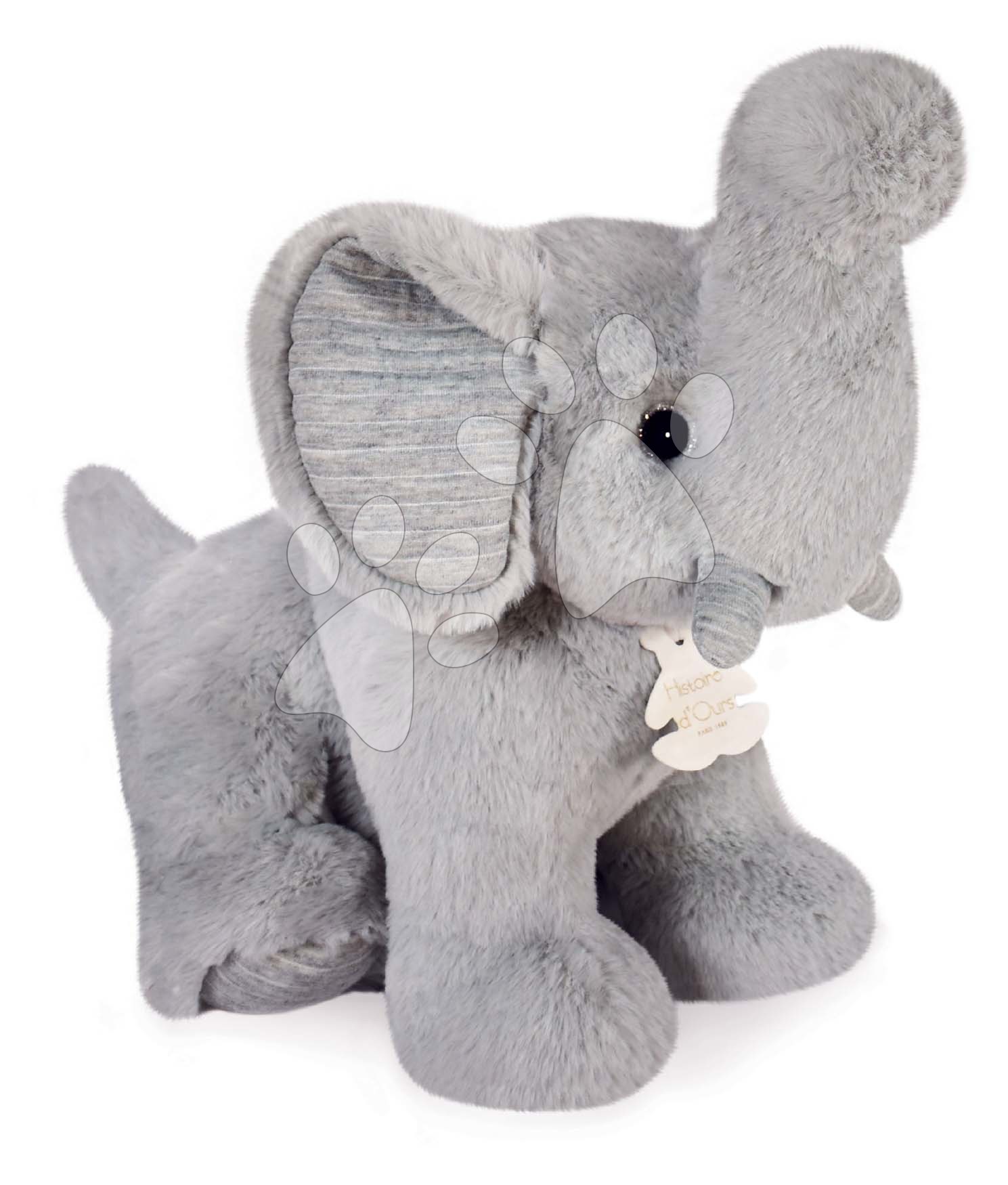Plüss elefánt Elephant Pearl Grey Les Preppy Chics Histoire d’ Ours szürke 35 cm 0 hó-tól Baba játék webáruház - játék rendelés online