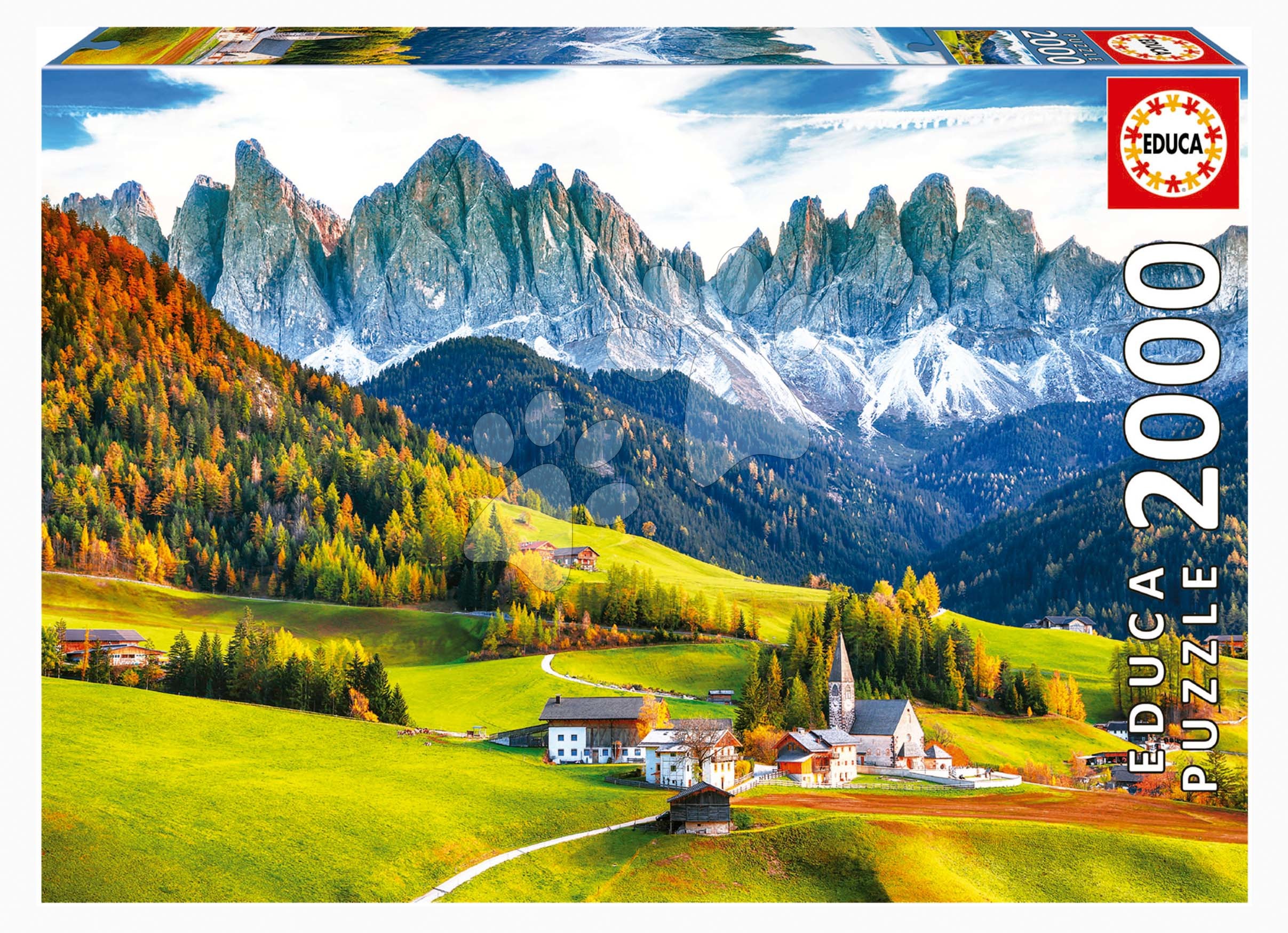 Puzzle Autumn in the Dolomites Educa 2000 darabos és Fix ragasztó Baba játék webáruház - játék rendelés online